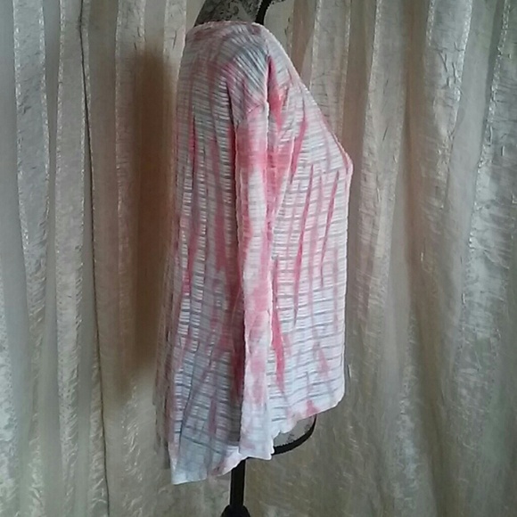 Guess Tie Dye Scoop Neck Knit Top - Picture 3 of 6